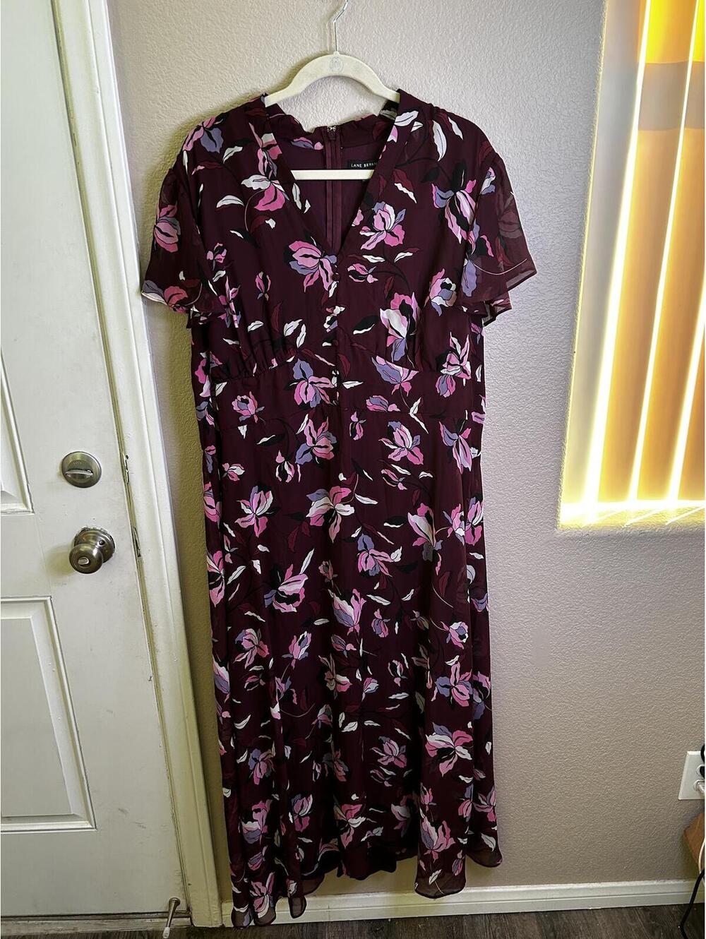 Lane Bryant Floral Fairy Print Long Flowy Dress Size 20